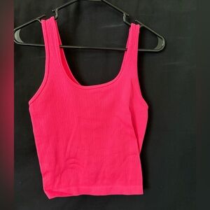 A New Day Vibrant Pink Stretch Crop Top